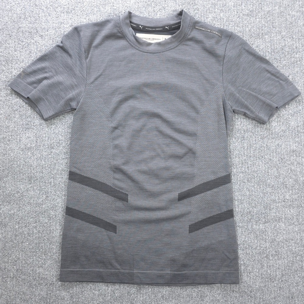 Porsche Design x Puma Shirt Mens Small Slim Gray Performance Sporty Activewear
